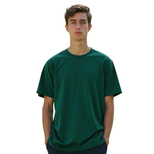 Nobero MenS Solid Oversized Fit T-Shirt (1M-Twts-R0039_Rainforest