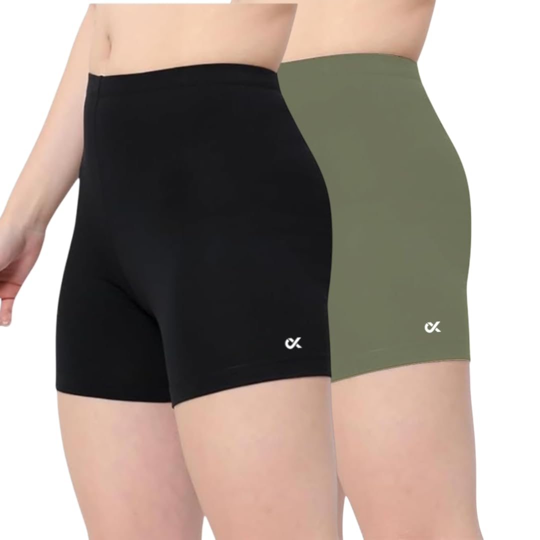 Xjarvis Lucia Shorts For Women Stretchable, Yoga Shorts Soft, Squat-Proof & Breathable, Cycling, Running For Skin Fit Tights & G
