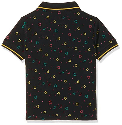 T2F Boys Cotton Regular Fit T-Shirt Black