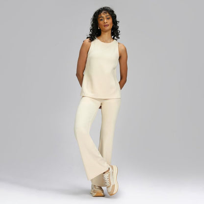 BlissClub Womens RibSupreme Flare Pants, Flared Silhouette, Concealed Zipper Pocket, High-Rise Waistband, Sculpting fit,Tall Var