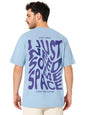 Veirdo Mens Cotton Overiszed Baggy Fit Drop Shoulder Front Graphic Printed Round Neck T-Shirt