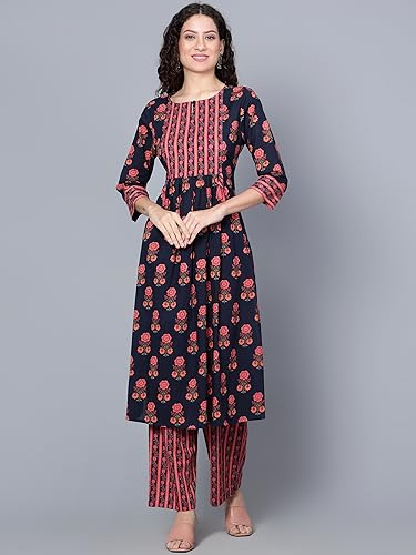 idaLia Multicolour Floral Printed Kurta Set