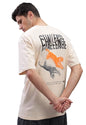 ADRO Mens Abstact Design Back Printed Oversized T-Shirt_OVR24-CHL-BEG-XL Beige