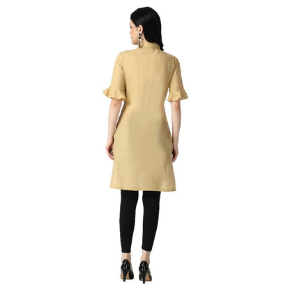 Om Sai Latest Creation Designer Slub Rayon Fully Stitched Straight Kurti For Women & Girls On Jeans Palazzo Or Skirt (Plus Size