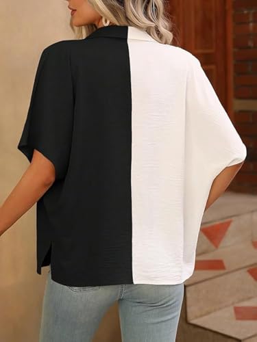 Greciilooks Oversized Shirt For Women  Korean Casual Short Sleeve Loose Fit Top | Plus Size Summer Wear For Girls & Women