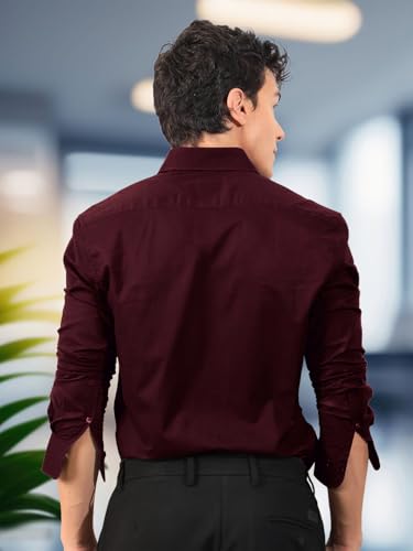 Pinkmint Mens Regular Fit Soft Cotton Blend Casual Combo Shirt with Pocket Design & Spread Collar Full Sleeves Formal Shirt Mar