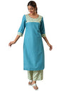 Aurelia WomenS Cotton Kurta & Palazzo (22Onas13076-604044_Blue