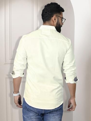 Pinkmint Mens Long Sleeve Button Down Shirt for Men Collared Casual Formal Soild Shirt