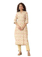 Libas Women's Silk Blend Geometric Straight Kurtas