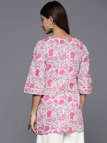 Libas WomenS Cotton Printed Straight Kurtis (29618C Pink