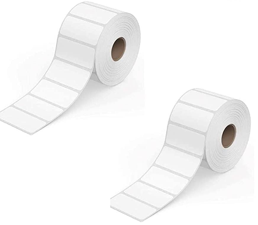 True-Ally 60X40 Direct Thermal Barcode Label Sticker - 2.5 X 1.5 Inches - 60Mm X 40Mm - 500 Labels Per Roll - White Self Adhesiv