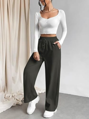 Leriya Fashion High Waist Trousers For Women  Flared Korean Style Formal Pants | Elegant Workwear For Office, College & Events (