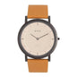 Edge Titan Beige Dial Analog Leather Strap Watch For Men-Ns1595Ql01/Nt1595Ql01