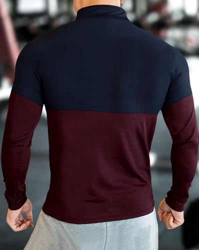 Noble Monk MenS Regular Fit Round T Shirt |Full Sleeves |Solid Pattern | Casual T-Shirt For Men