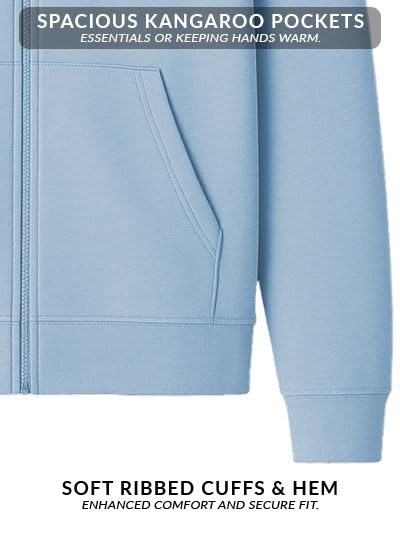 ADRO Men's Cotton Neck Hooded Sweatshirt (ZHH-24-PLN)