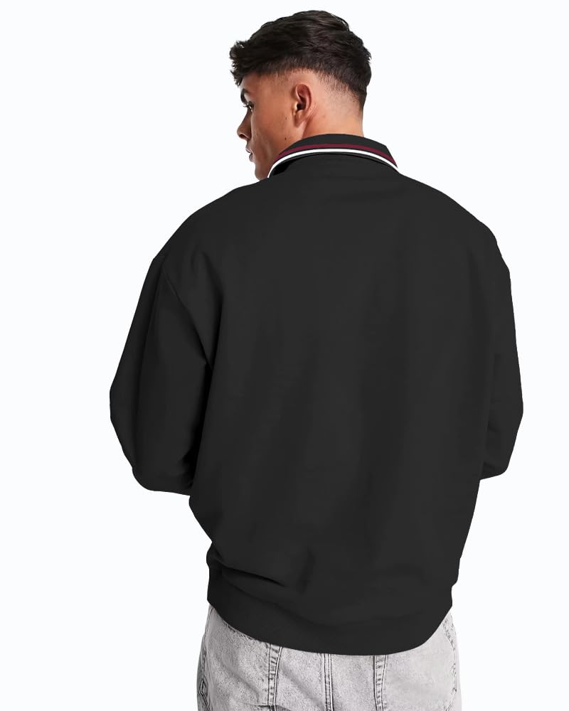 Noble Monk MenS Solid Regular Fit Polo Shirt (T905_Nm_Black Wine Melange