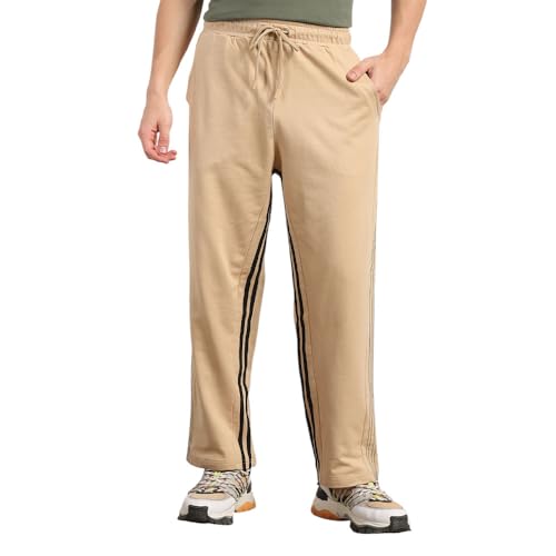 Nobero MenS Loose Track Pants (1M-Bwjg-R0162-Gr_Ginger Root