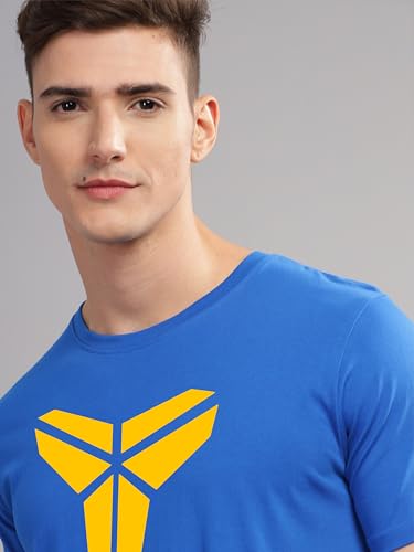 ADRO Mens Printed T Shirt - Premium Cotton Graphic Printed Tshirt - Royal Blue T-Shirt - RN24-TOB-RB