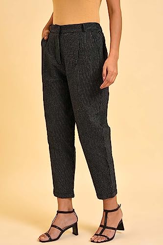 W Pure Cotton Strechable Straight Pants for Women | Pure Cotton Straight Pants for Women | Trousers for Women | W for Woman