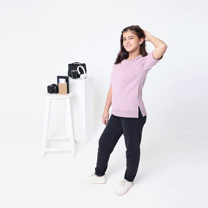 BlissClub Women Everyday Cozy Tee | WillowSoft Fabric | Raglan Sleeves | Ribbed Neck | Ribbed Sleeves | 3 Pockets | T-Shirt for