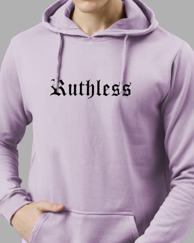 ADRO Men's Printed Hoodie, Cotton, Size 34, Lavender, Model H24-RUTH-PU