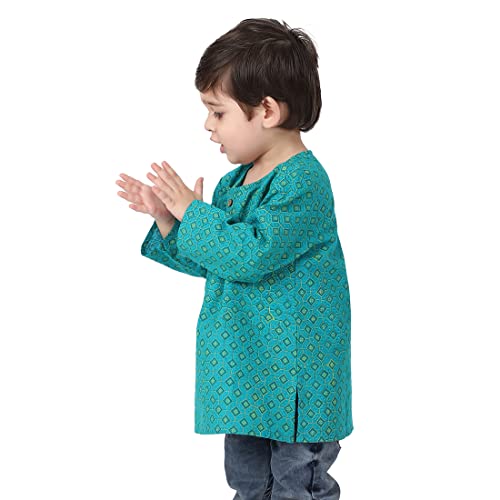 Fabindia Baby-Boy's Cotton Printed Regular Kurta