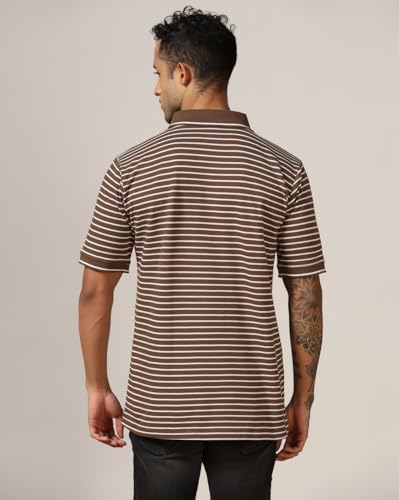 Leriya Fashion Mens Regular Fit T-Shirt (LF-MT-1049_Brown
