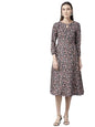 Aarika Womens Black Colour Silk Printed Middi (MD-W-075-BLACK-M)