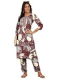 Varanga Women Round Neck Bold Print Kurta Set