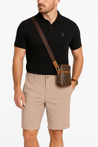 Greciilooks Casual Men Shorts | Rich Regular Fit Solid Short With Side Pockets | Relaxed Fit Half Pants | Mid Rise Waist Peach
