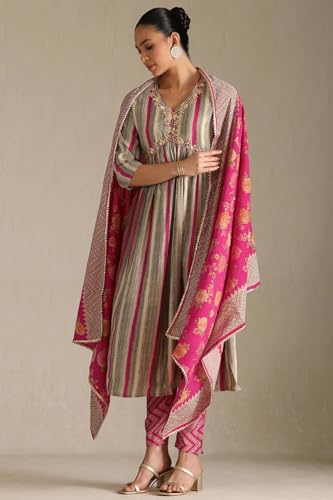 Soch WomenS Viscose Muslin Salwar Suit Set (Ews5Cd21970_Grey