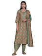 Libas WomenS Silk Blend Kurta Set (35387_Green