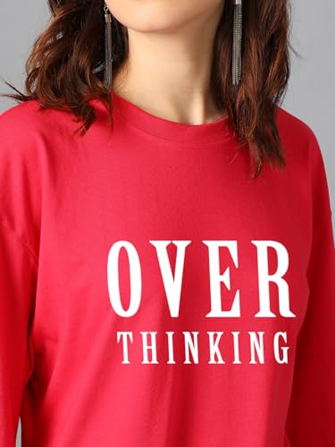 KOTTY Womens Cotton Blend Printed Oversized T-Shirts