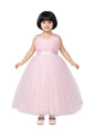 Aarika Girls Pink Colour Nylon Solid Gown-(3-13 Years)-(Oct_G-16551-Pink-34)