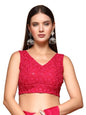 Oomph! Readymade Blouse For Women, Cotton, Sleeveless, V-Neck, Rbbl615