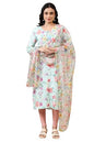 Aurelia Women'S Multi-Coloured Floral Printed Organza Dupatta (Size: Free Size)-A80084-509312