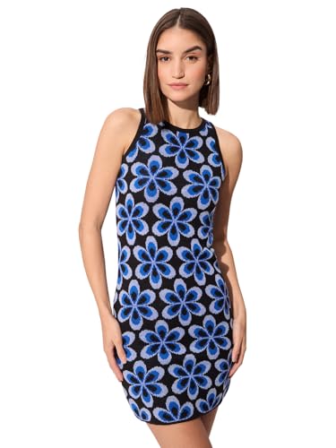 The Souled Store Jacquard Knit Dress: Cosmos Women And Girls Sleeveless Acrylic Knit Dress