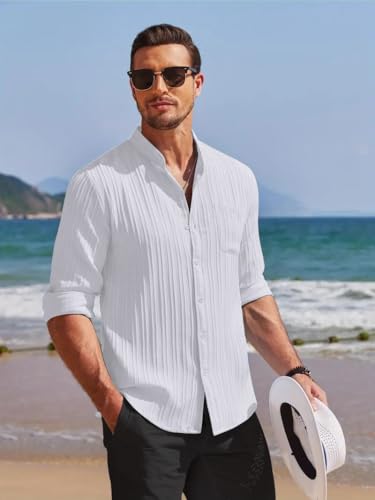 Leriya Fashion Mens Solid Regular Fit Shirt (LF-MS-6242_White
