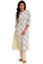 W for Woman Women's Rayon Printed Regular Kurta