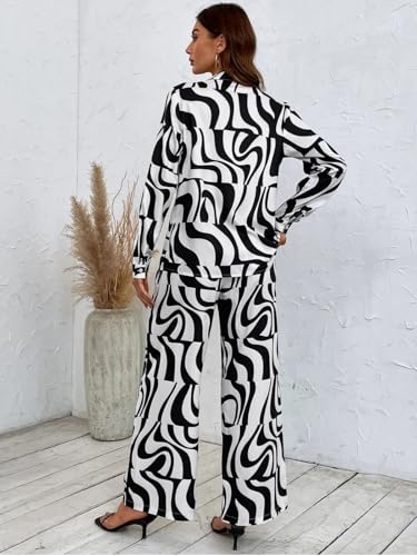 Greciilooks Women Co Ord Set| Printed Shirt & Bottom Set For Women| Straight Printed Pant| Women Two-Piece Outfits| Summer Wear|