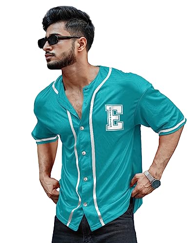 EYEBOGLER Mens Cotton Blend Round Neck Half Sleeve Oversized Printed Tshirt || Loose fit Tshirt