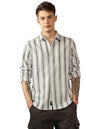 Dennis Lingo MenS| Black| Full Sleeve| Spread Collar| Striped| Relaxed Fit| Casual Shirt