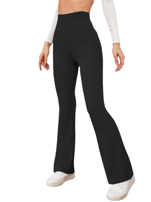 Leriya Fashion Womens Western Ribbed Stretchable Trousers for Women || Casual Wear Jogging Wear || Sweatpants || Lightweight We