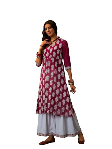 ZIYAA Pink Georgette Flare Kurta Sharara Set(SGKUGR4051ANDSH)