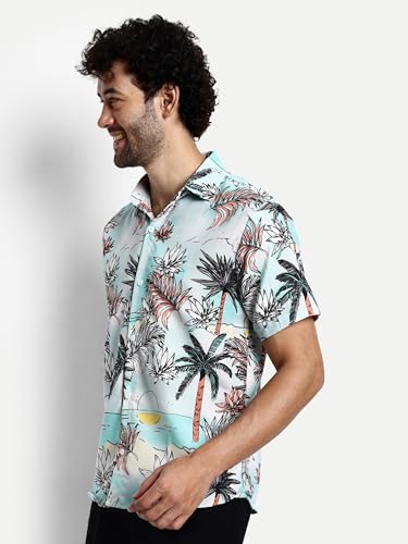 Greciilooks Mens Rayon Casual Shirt Regular Fit Men Casual Shirt (Multicolor, X-Large)