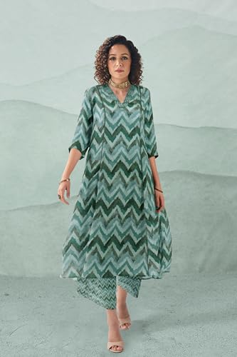 Toochki Salwar Suit Set For Women | Kurta Set For Women | Zig Zag Printed Salwar Suits | Ethnic Wear Salwar Suits | Two Piece Ku