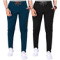 Tee Projekt Lycra Combo Soild & Zippered Pockets Style Regular Fit Track Pant for Men Jogger, Gym Wear, Yoga