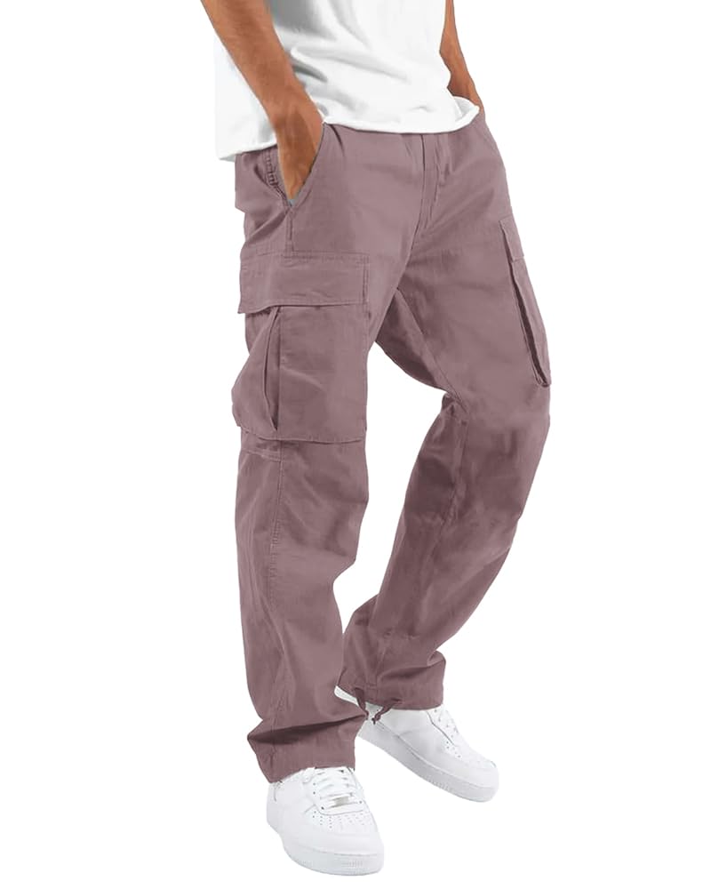 Noble Monk MenS Cargo Pant | Drawstring | Solid Cargo | Multi Pockets Trackpant