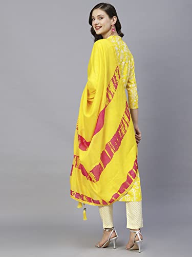 ANNI DESIGNER Women's Cotton Blend 3 Pack Of Combo Kurta Pant Set (2 Set)