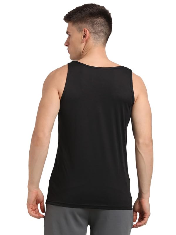 Turtle Men Poly Cotton PrintedS Black Tank Top